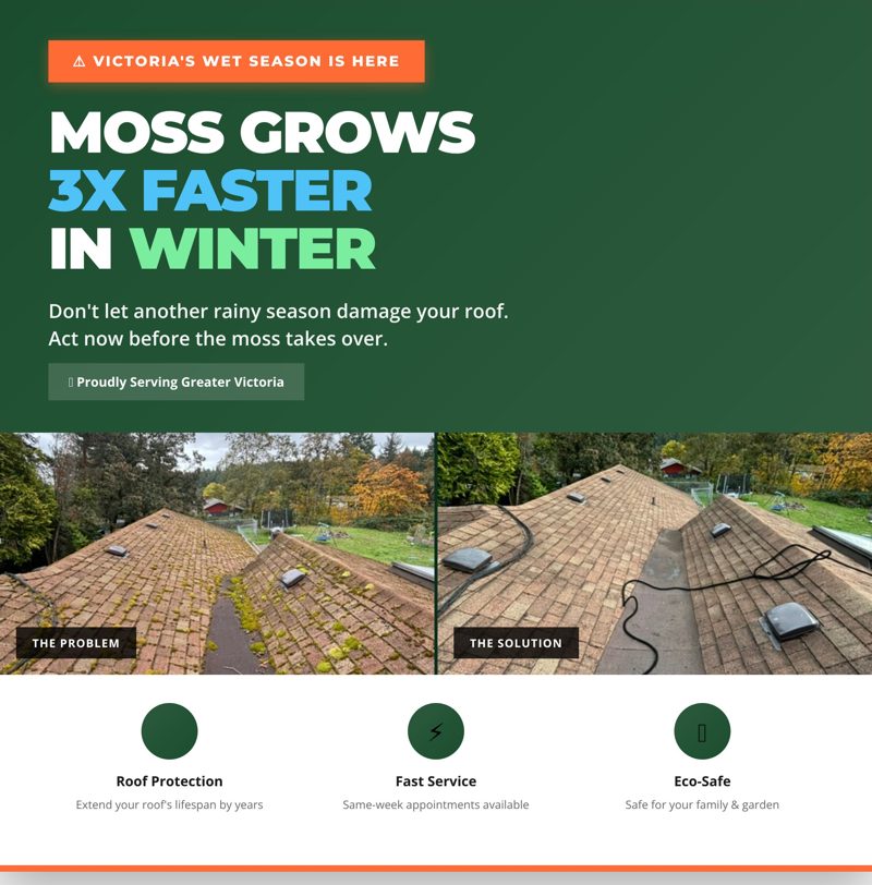 Static ad: Moss grows 3x faster in winter
